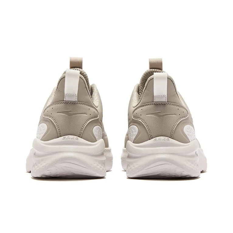 Erke Mingyou Low Top Running Shoes Men's Warm Mist Gray-3