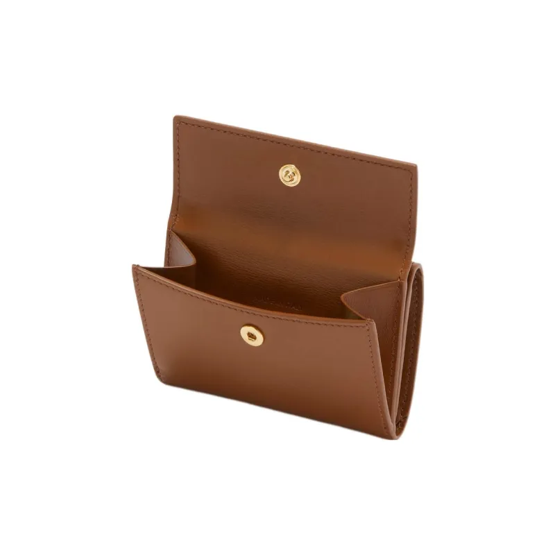 JIL SANDER Calfskin Wallet Mini Women's Brown-2