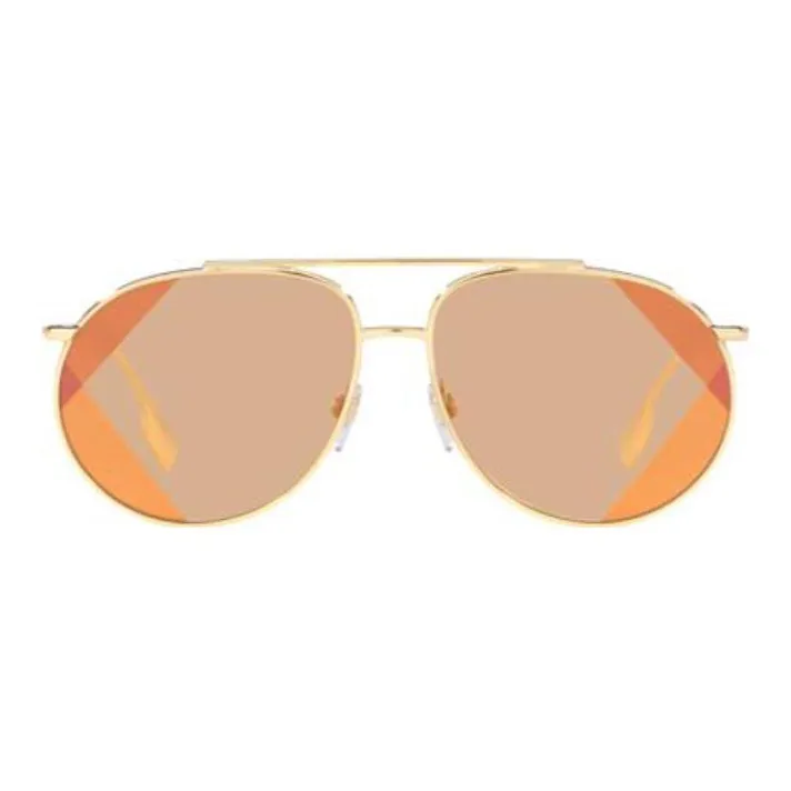 Burberry Metal Aviator Sunglasses Women's Gold-1