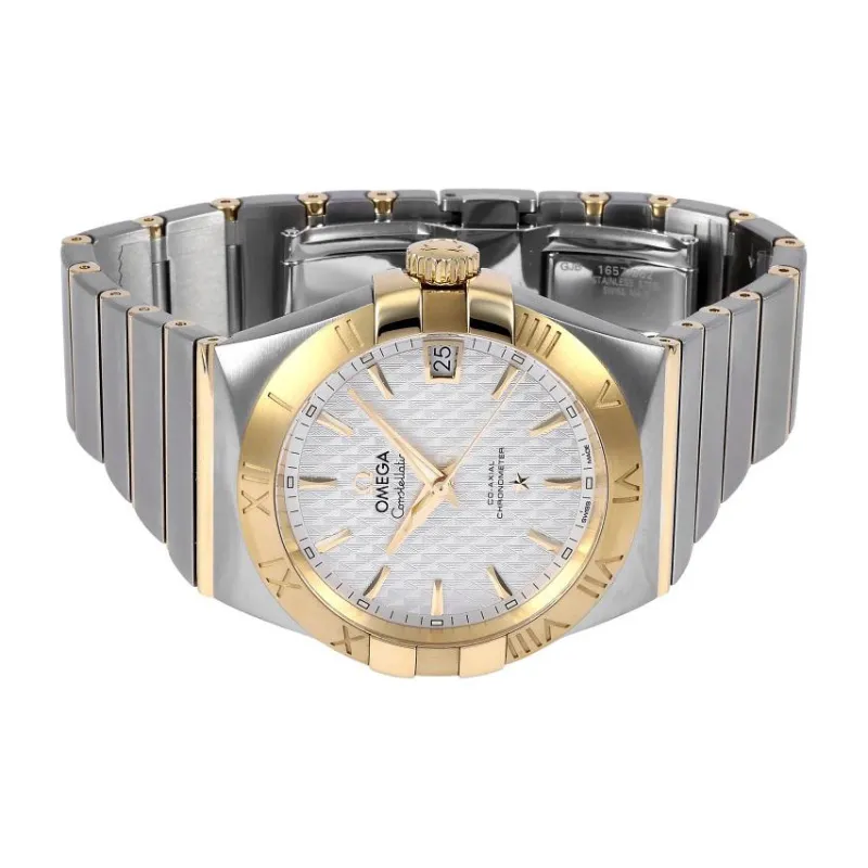 OMEGA Constellation Collection Automatic Mechanical Movement Men's Watch 38mm White Dial Stainless Steel 18K Gold Strap-2