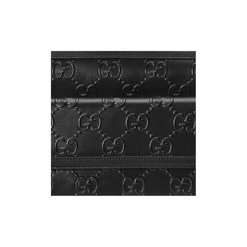 GUCCI Leather Messenger Bag, Crossbody Bag, Shoulder Bag Unisex Black-7