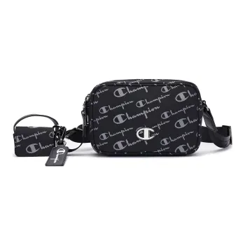 Champion Fabric Small Square Bag Shoulder Bag, Crossbody Bag Small Size Unisex Dark Blue/Black