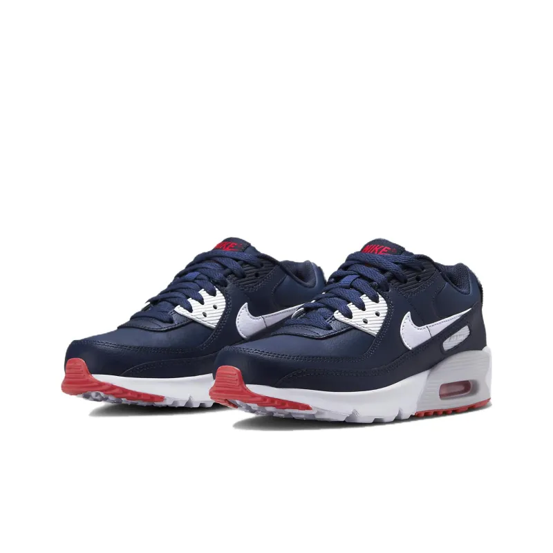 Nike Air Max 90 Leather Obsidian Track Red GS-2