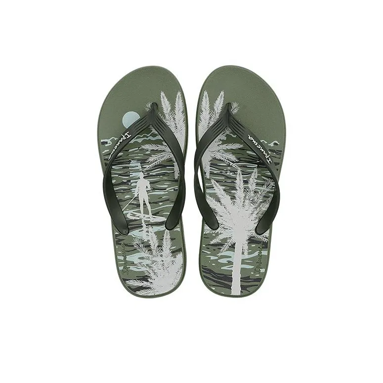 Ipanema Abrasion Resistant Flip Flops Men's Green-2