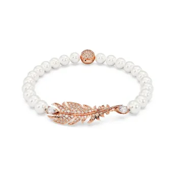 Swarovski Rose Gold-Tone Plated Bracelets Unisex White