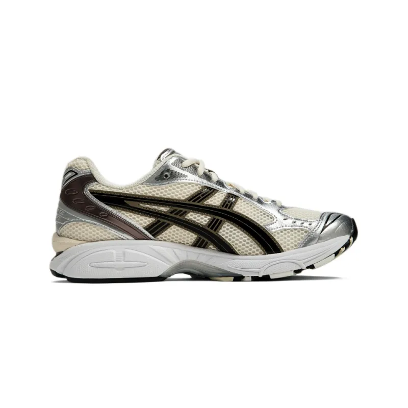 Asics Gel Kayano 14 Cushioned Slip Resistant Abrasion Resistant Low Top Casual Running Shoes Unisex Black White Silver-2