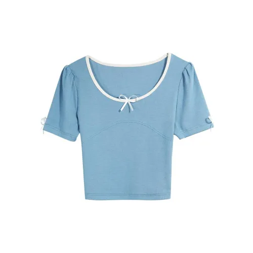 3COLOUR Crop Tops Women's Blue