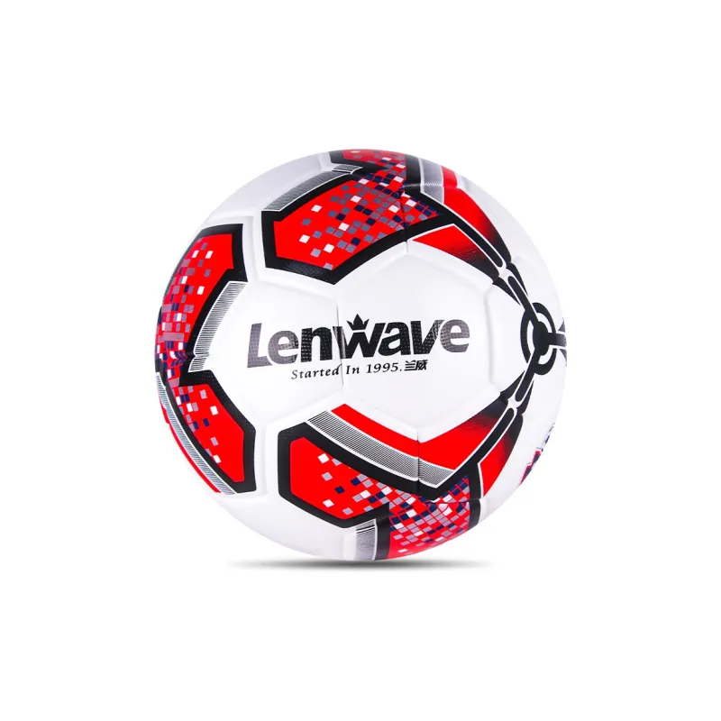 LENWAVE Size 4 Soccer TPU Machine Stitched Soccer Ball Unisex Red White-1