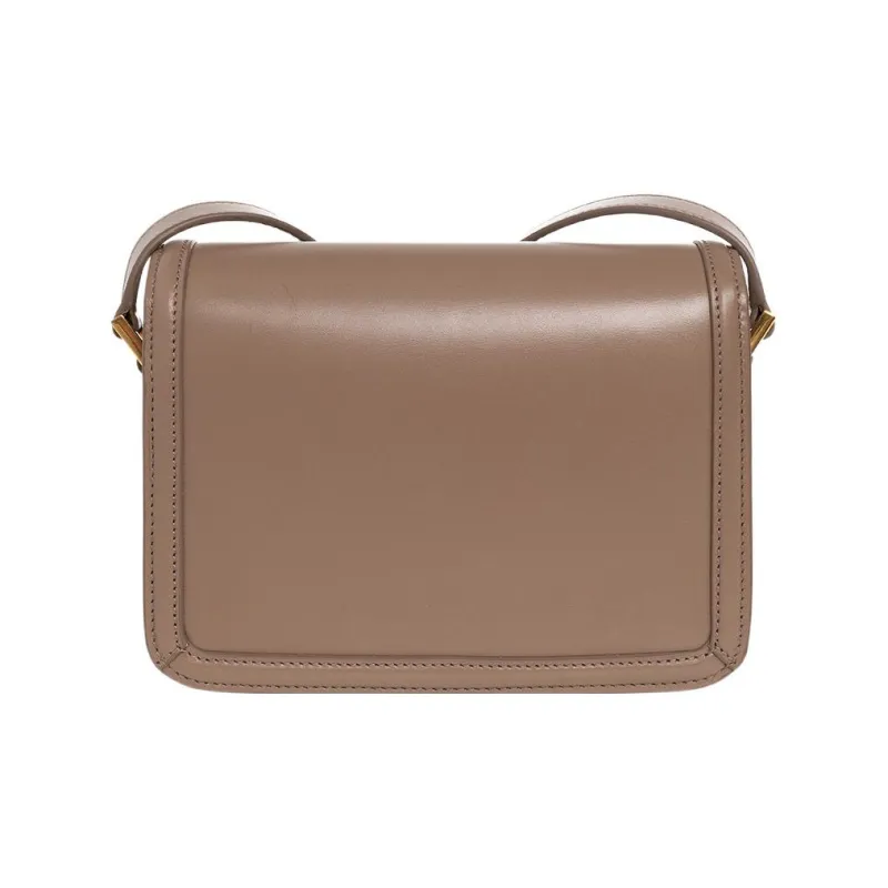 SAINT LAURENT SOLFERINO Calfskin Tofu Bag, Shoulder Bag, Crossbody Bag Trumpets Women's Beige-2