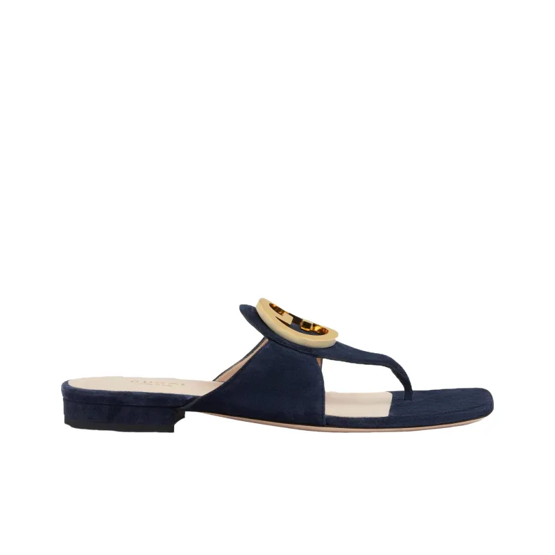 GUCCI Flip Flops Women's Dark Blue-1