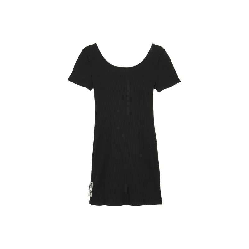 PUMA Short Sleeved Dress Women's Black-1