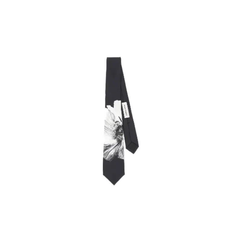 Alexander McQueen Ties Unisex Black-0