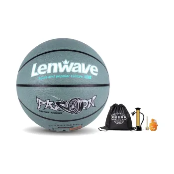 LENWAVE PU Basketball Blue Gray Size 7 Ball Training Unisex