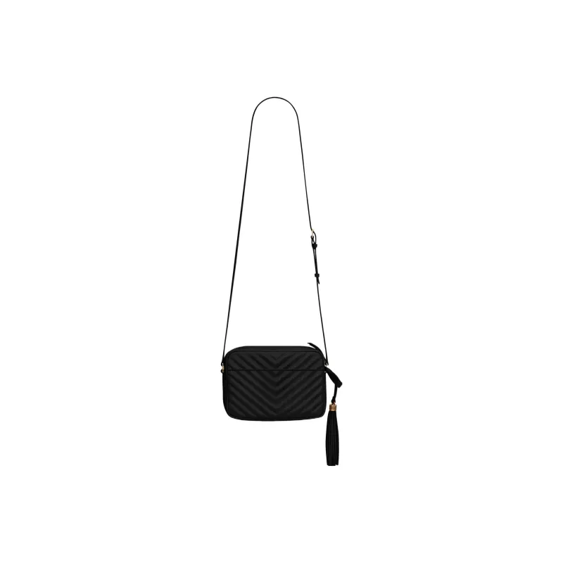 SAINT LAURENT LOU Calfskin Camera Bag Shoulder Bag Crossbody Bag Women's Black-4