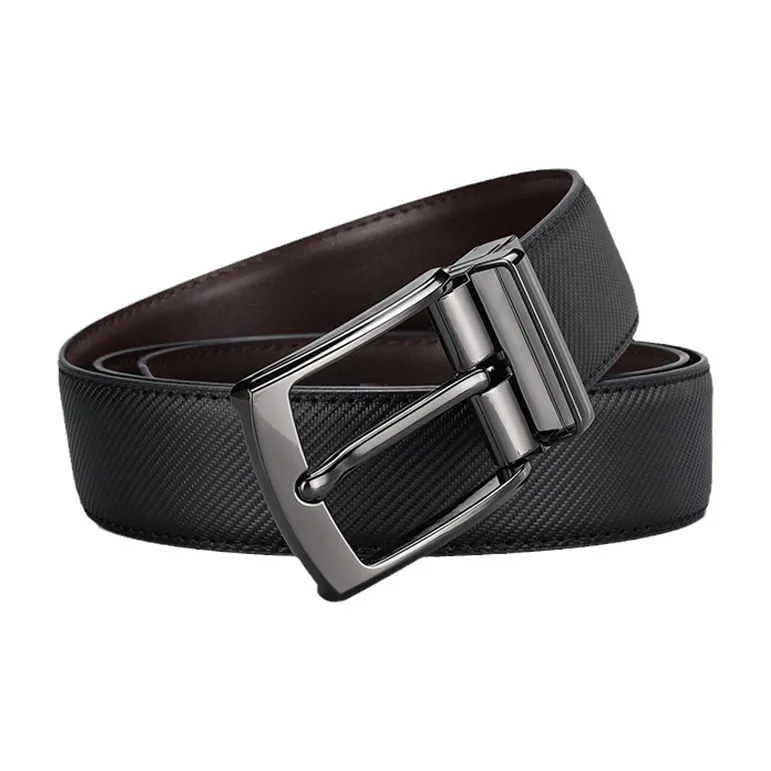 FREE RABBITⅡ Rotating Pin Buckle Two Tone With Business Genuine Leather Leather Belts Men's-5