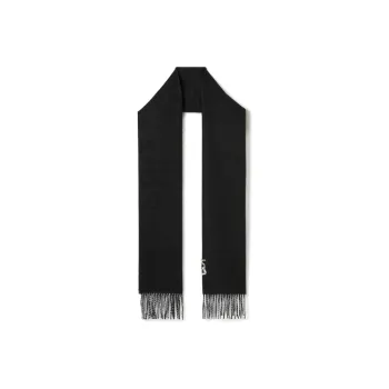 Burberry Cashmere Knit Scarves Women's Black