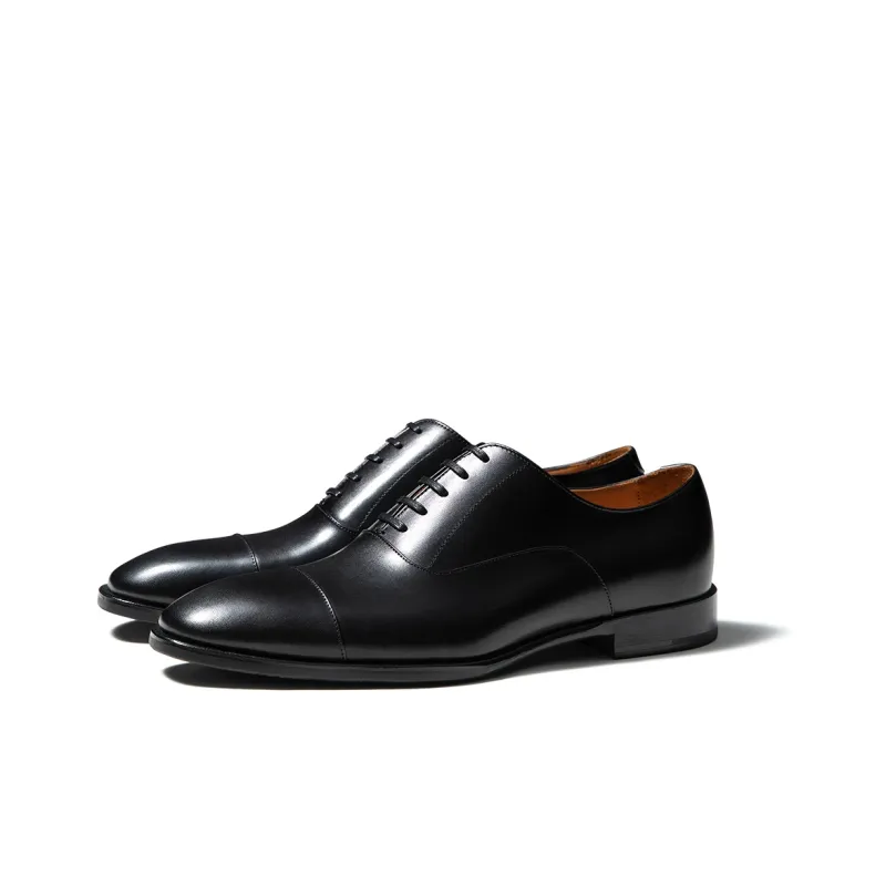 TRUFFAUT Refined And Elegant White Collar Oxford Shoes Dress Shoes Men's Black-1