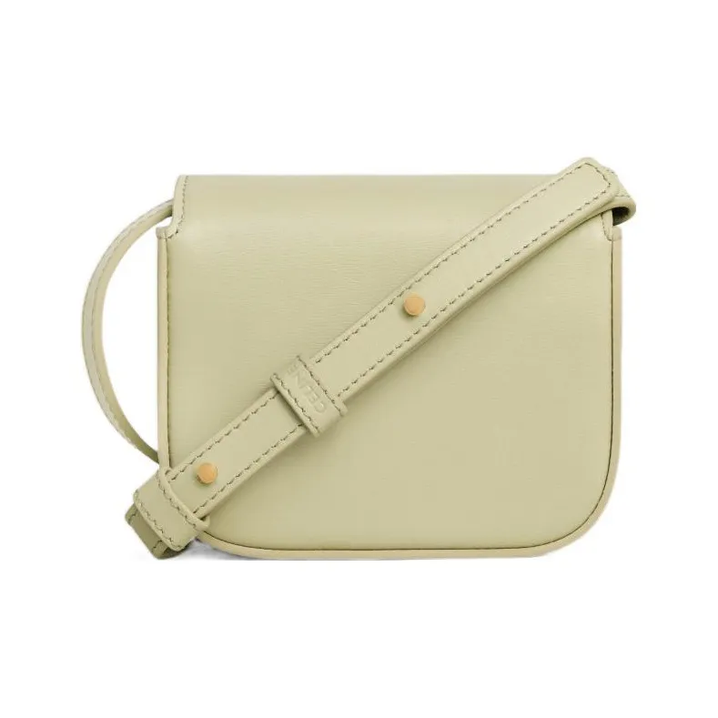 CELINE Triomphe Calfskin Shoulder Bag, Crossbody Bag Mini Women's Almond Green-2