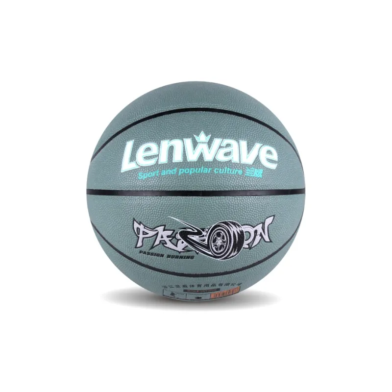 LENWAVE PU Basketball Blue Gray Size 7 Ball Training Unisex-1