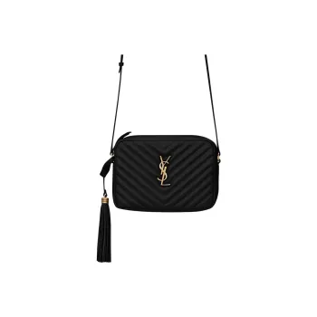 SAINT LAURENT LOU Calfskin Camera Bag Shoulder Bag Crossbody Bag Women's Black