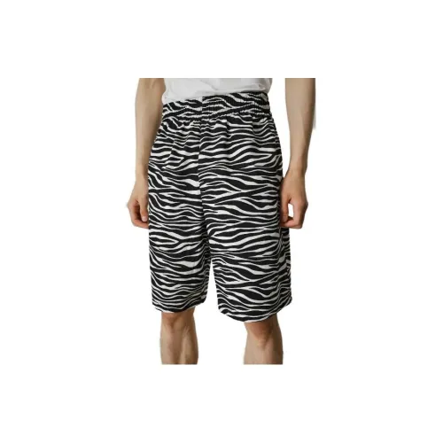 MOUSSY Casual Shorts Men Black/White