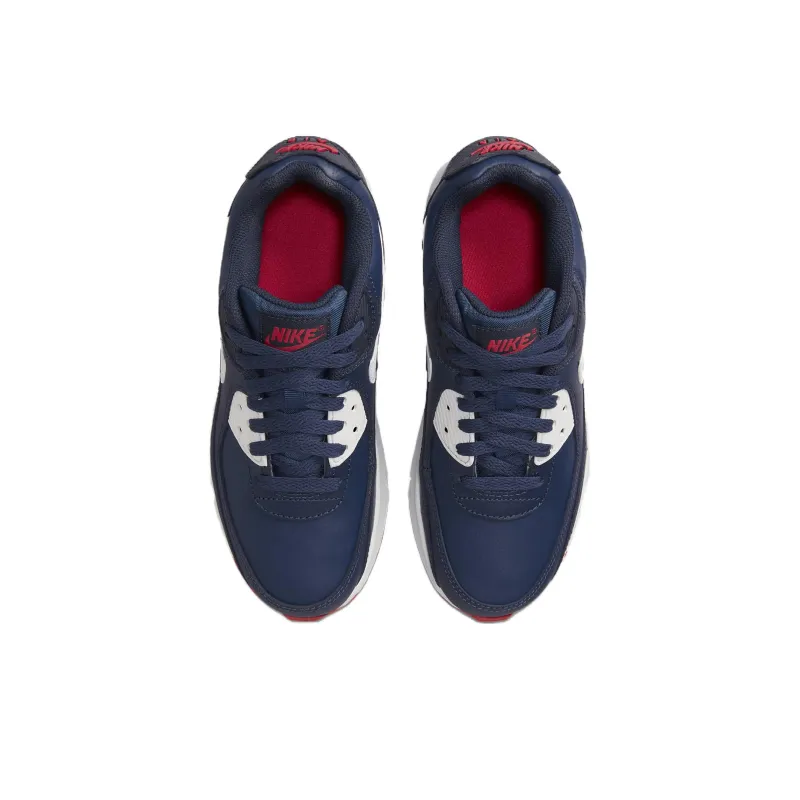 Nike Air Max 90 Leather Obsidian Track Red GS-3