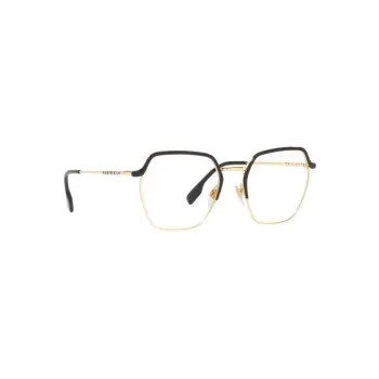 Burberry Metal Irregular Shape Eyeglass Frames Women's Black