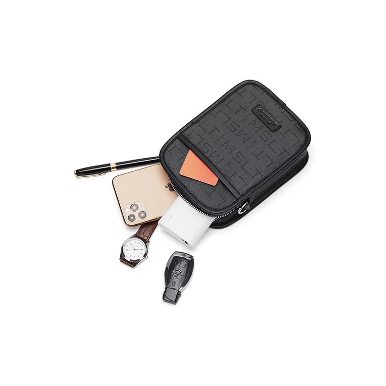 MashaLanti PVC With Microfiber Leather Crossbody Bag, Shoulder Bag Men's Gray-5