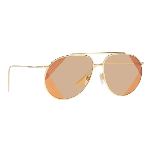 Burberry Metal Aviator Sunglasses Women's Gold
