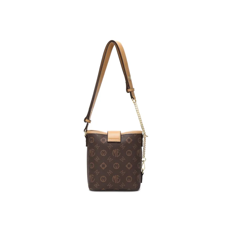 MEXICAN Polyurethane Bucket Bag, Shoulder Bag, Crossbody Bag Regular Women's Leather Brown-1