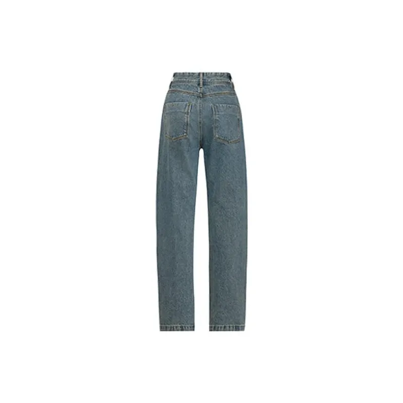 MEIYANG Jeans Women's Vintage Blue-1