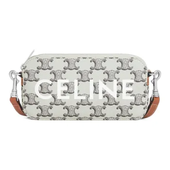CELINE Cow Leather One Shoulder Crossbody Clutches Regular Men's Tan/Light Brown