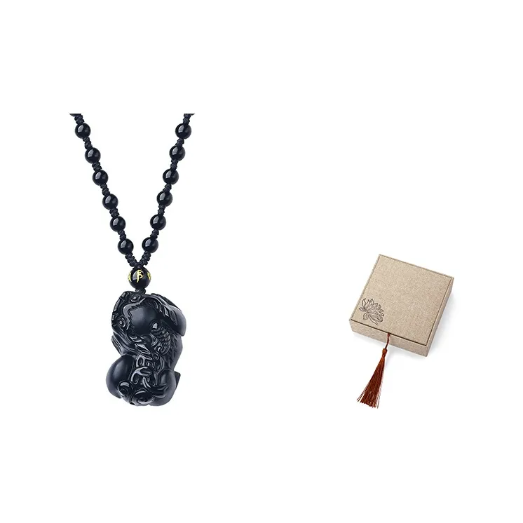 SUNFEEL Obsidian Necklaces Unisex-6
