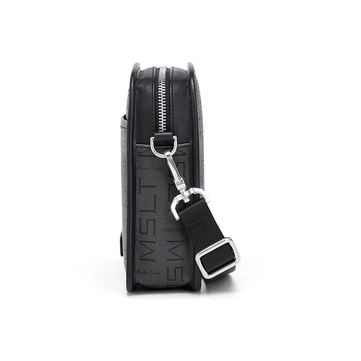 MashaLanti PVC With Microfiber Leather Crossbody Bag, Shoulder Bag Men's Gray-4