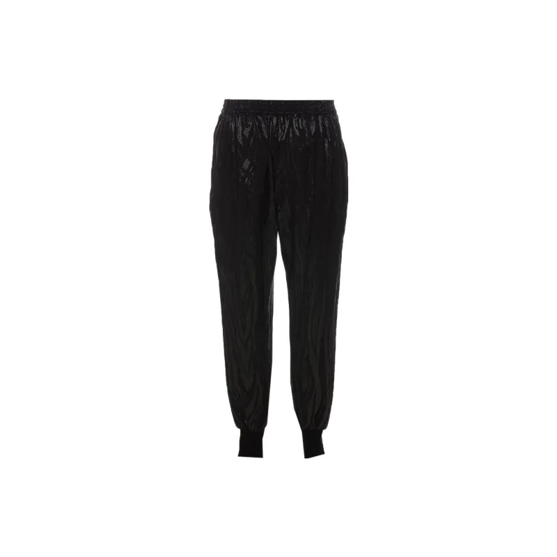 Stella McCartney Wood Grain Effect Metallic Tapered Trousers-1