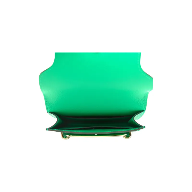 HERMES Roulis Evercolor Calfskin Pig Nose Coin Purse Card Holder Fanny Pack Wallet Women's 6W Menthe Mint Green-3