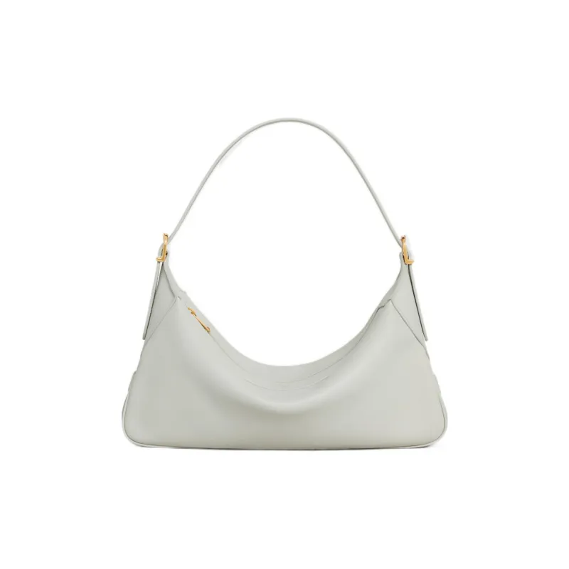 CELINE Romy Collection Soft Calfskin Shoulder Bag Handbag Shoulder Bag Women's Chalk White-0