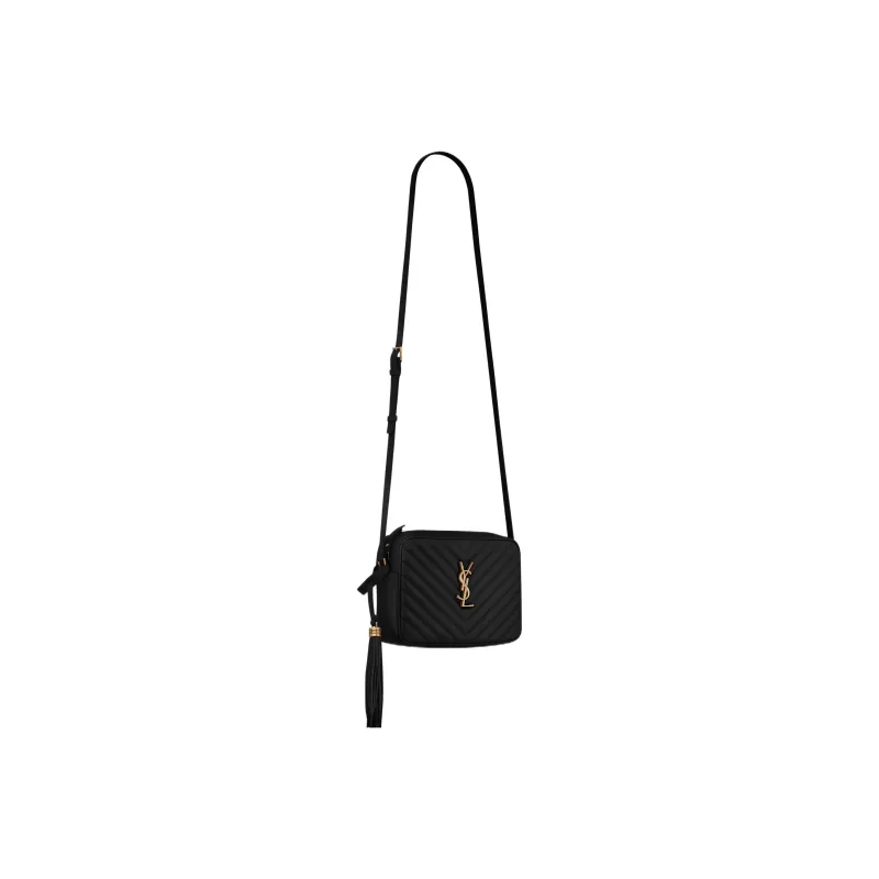 SAINT LAURENT LOU Calfskin Camera Bag Shoulder Bag Crossbody Bag Women's Black-2