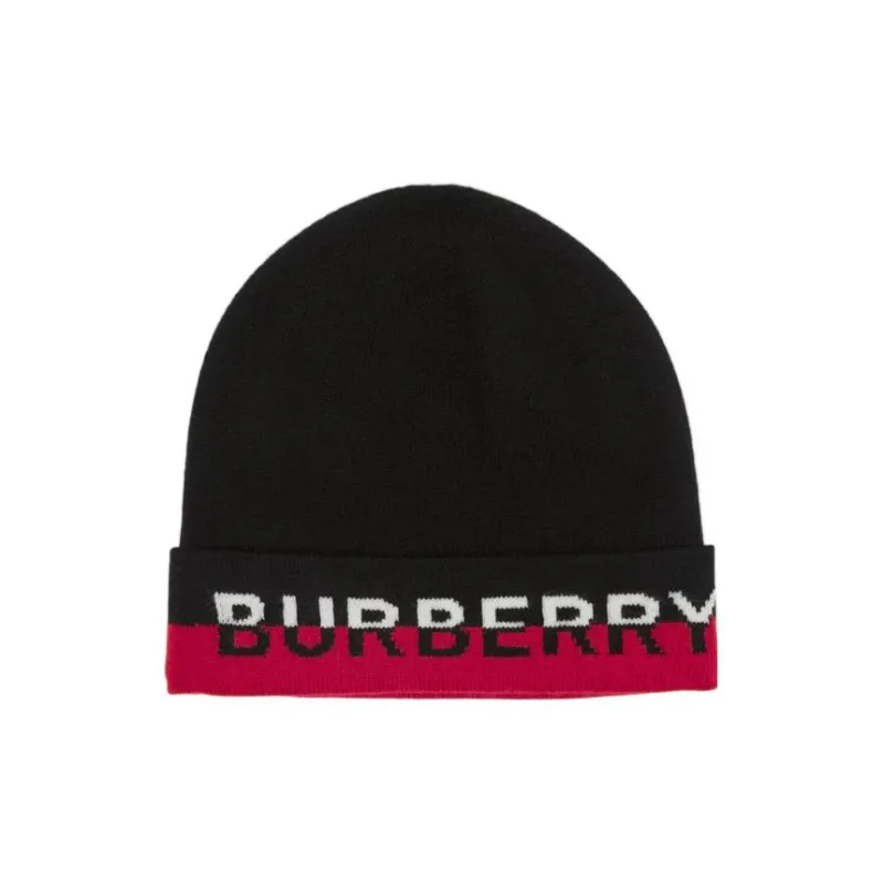 Burberry Cashmere Polyamide Beanies Women's Black-0