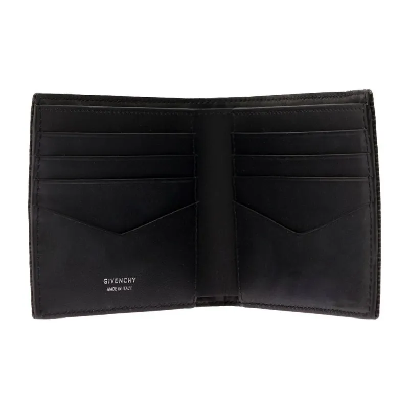 GIVENCHY 4G Leather Wallet Men's Black-4