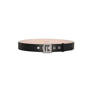 BALMAIN Logo Plaque Buckled Belt