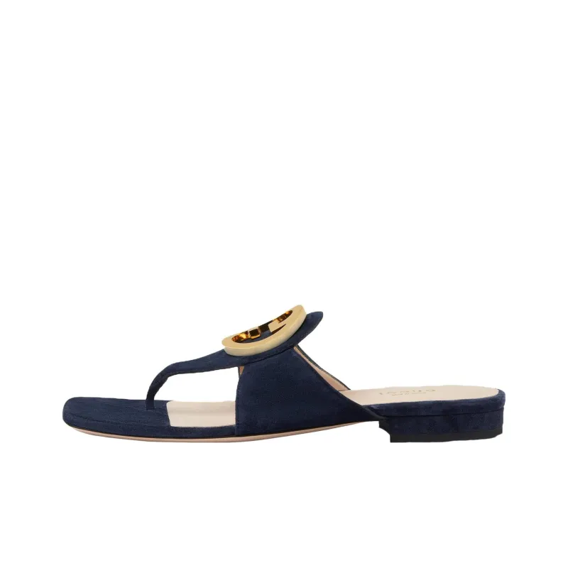 GUCCI Flip Flops Women's Dark Blue-0
