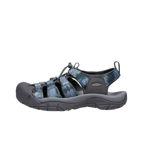 Keen Newport H2 River Trekking Shoes Men Magnetic Gray/Zigzag Pattern