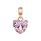 Pink Zircon Heart Pendant