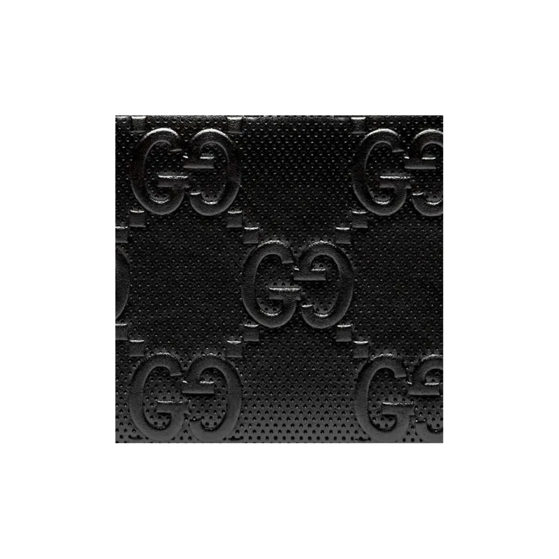 GUCCI Leather Wallet Unisex Black-1