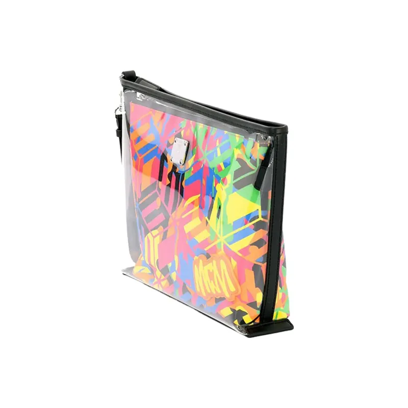 MCM Cubic Series Cow Leather, Textile Clutch Regular Men's Multicolor-1