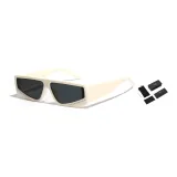 Ecru with Gray Lens