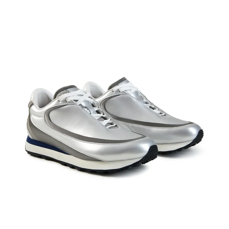 CONP Wear Resistant Low Top Casual Shoes Unisex Reflective Silver-1