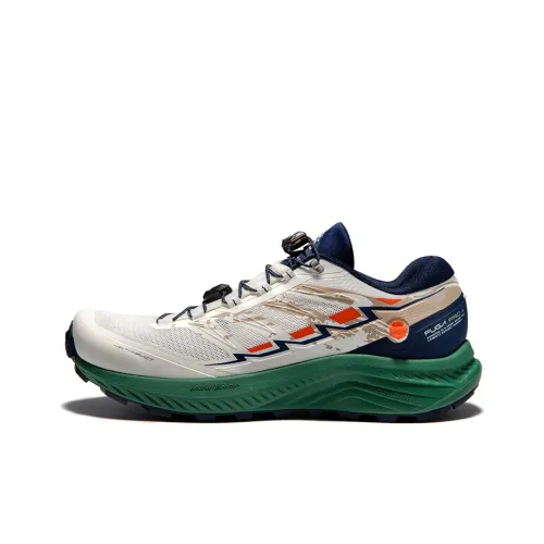KAILAS FUGA Anti-Slip Wear-Resistant Breathable Support Low-Top Trail Running Shoes Men's Natural Unbleached/Navy Blue