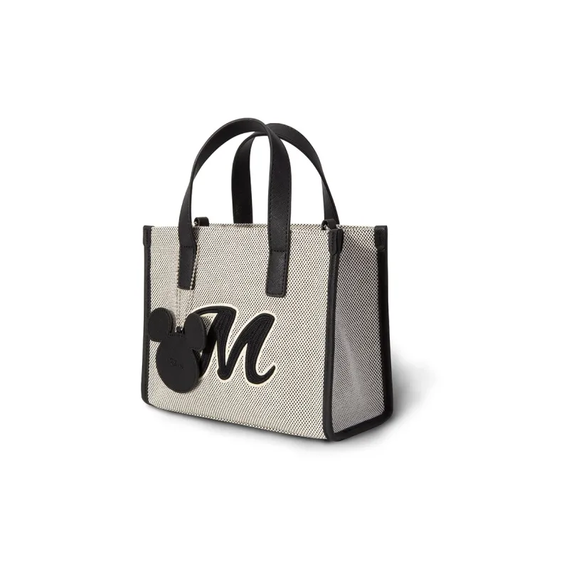 Disney Canvas Tote Bag Shopping Bag Small Square Bag Handbag Shoulder Bag Crossbody Bag Women's Black-1